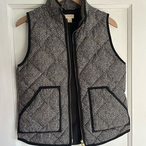 Jcrew herringbone puffer vest